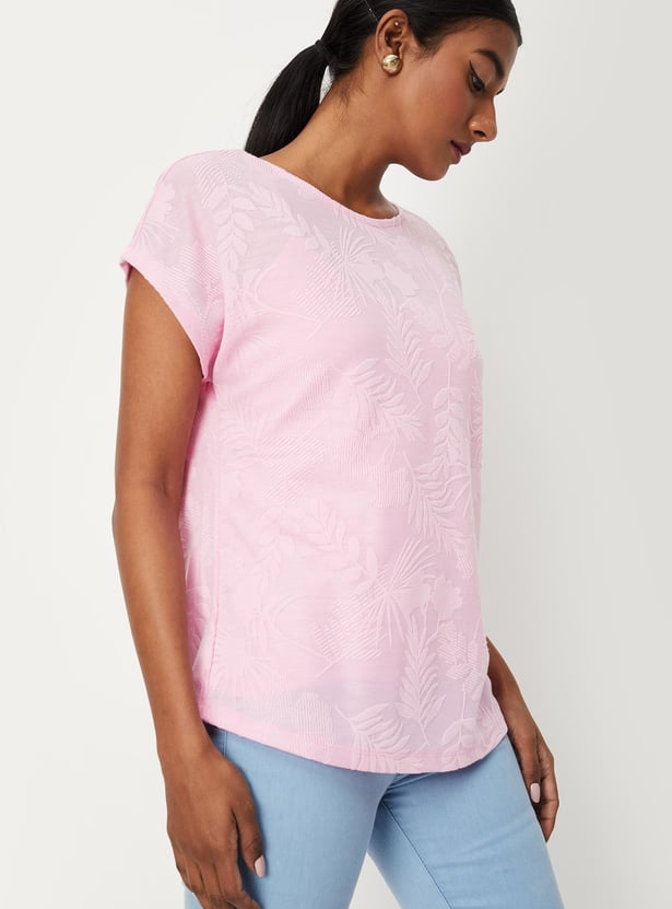 Women Jacquard Knit Top