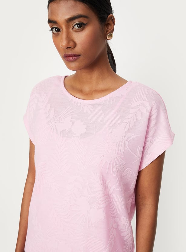 Women Jacquard Knit Top