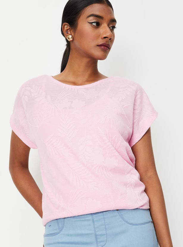 Women Jacquard Knit Top