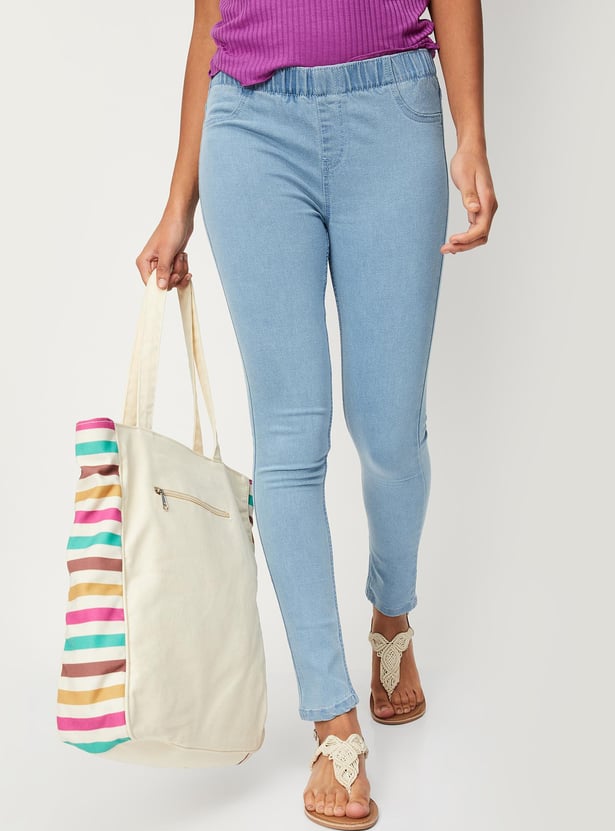 Women Solid Jeggings
