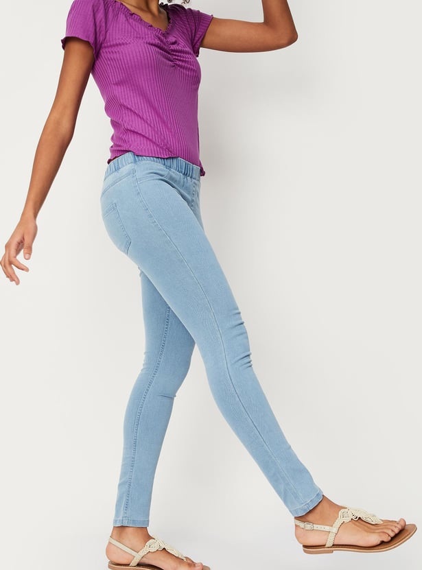 Women Solid Jeggings
