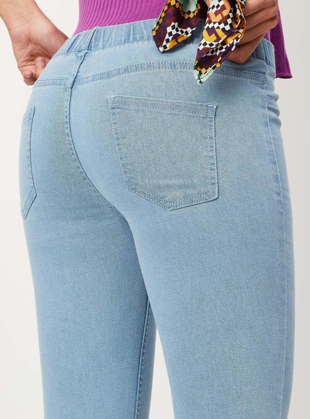 Women Solid Jeggings