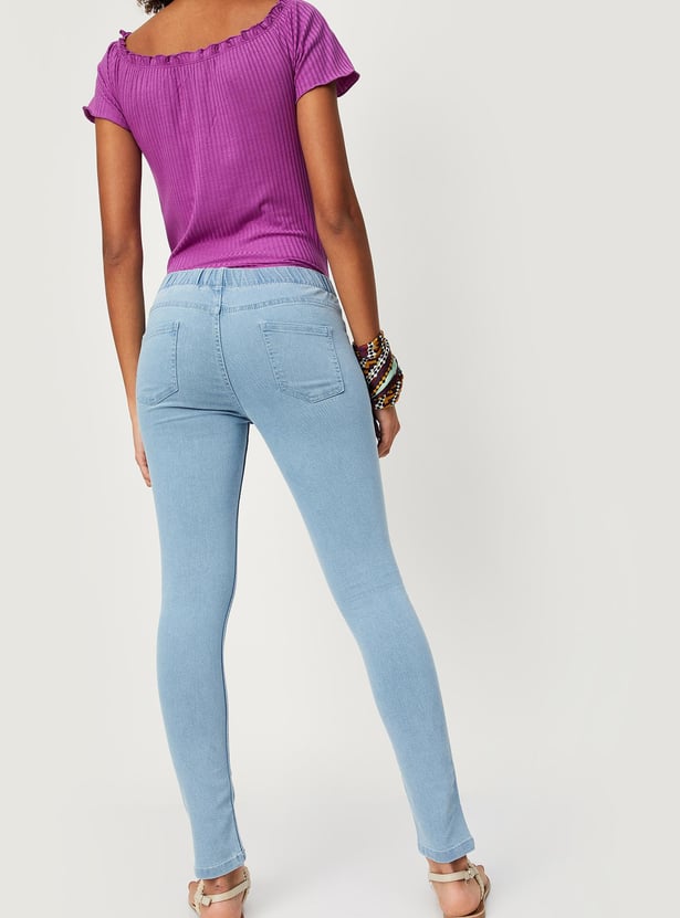 Women Solid Jeggings