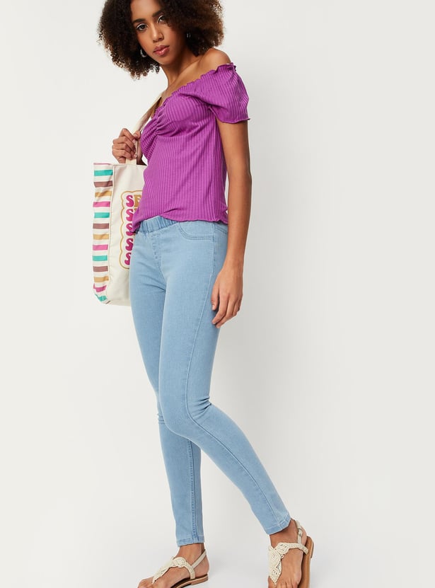Women Solid Jeggings