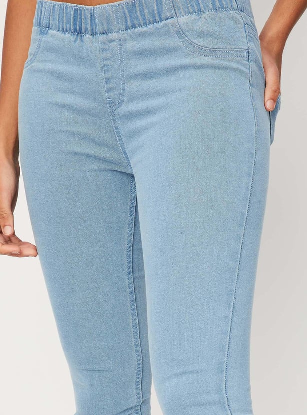Women Solid Jeggings