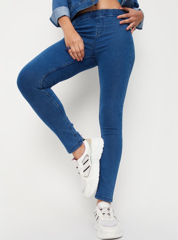 Women Solid Jeggings