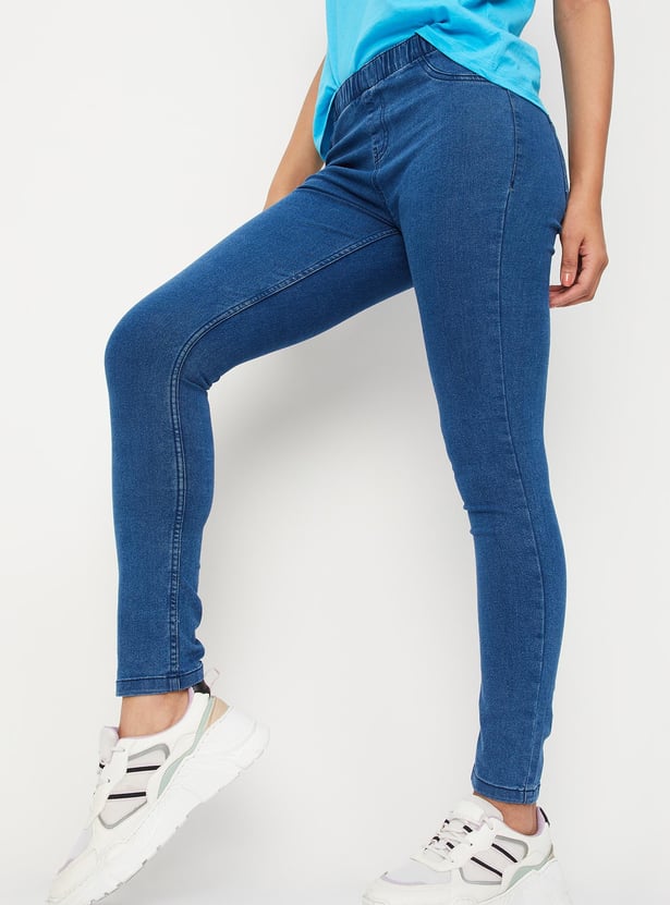 Women Solid Jeggings