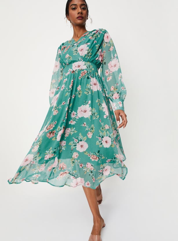 Women Floral Printed A-line Dress
