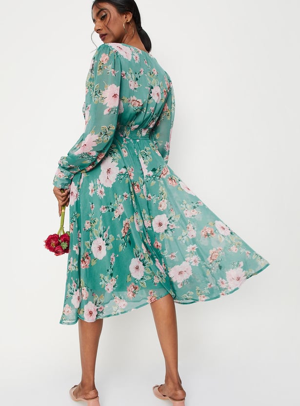 Women Floral Printed A-line Dress