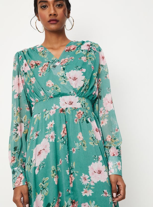 Women Floral Printed A-line Dress