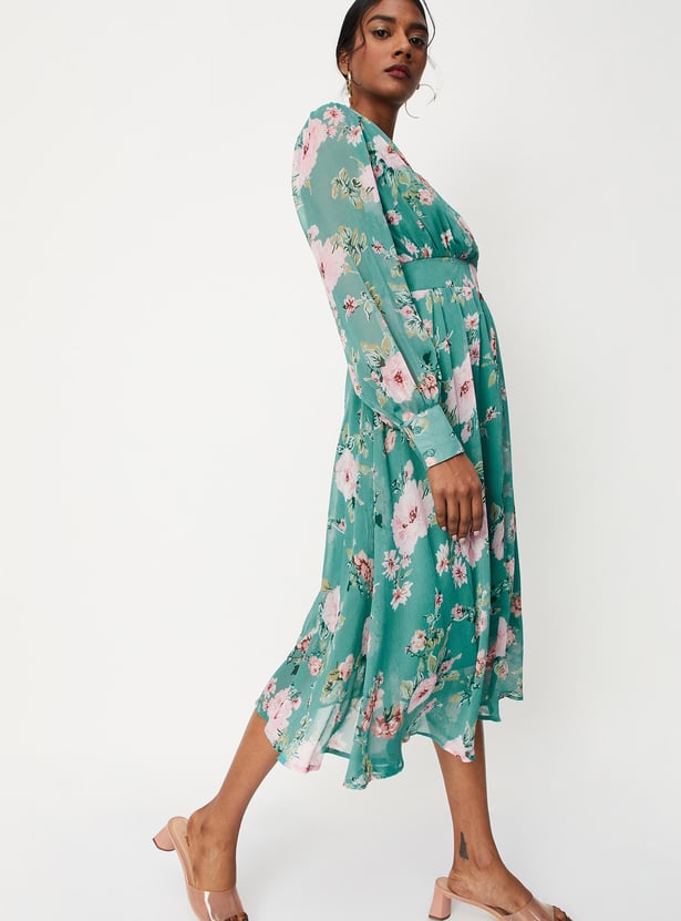 Women Floral Printed A-line Dress