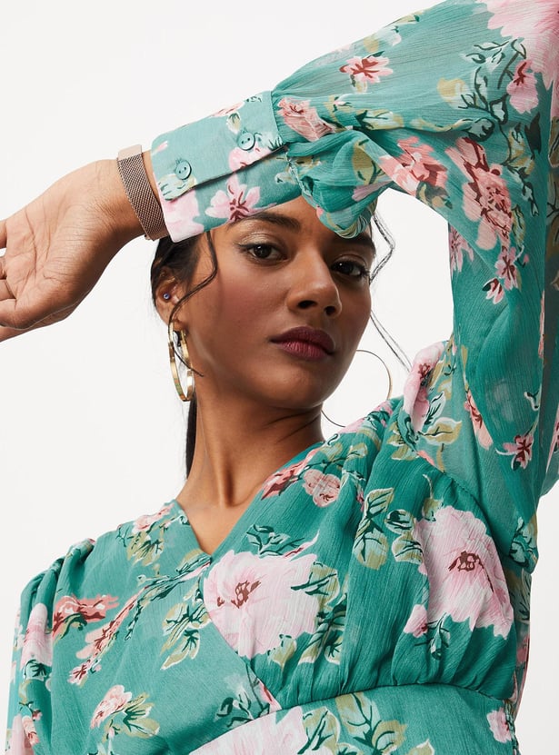 Women Floral Printed A-line Dress