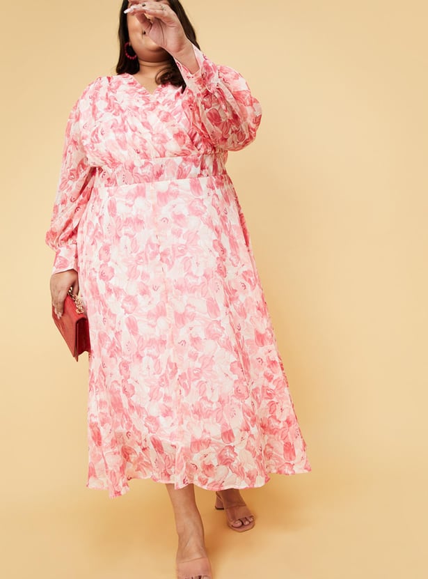 Women Floral Printed A-line Dress