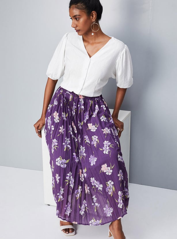Women Schiffli Button-Down Top