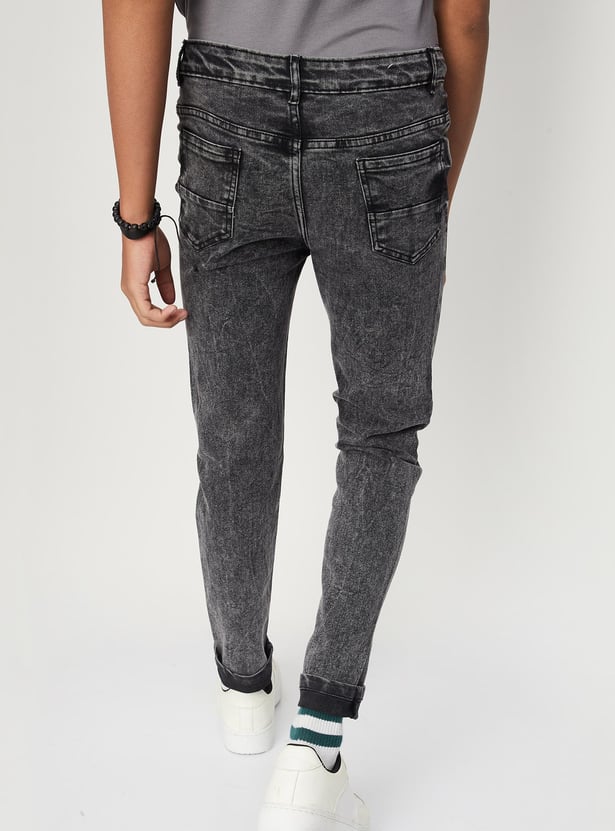 Buy Boys PP Spray Washed Slim Fit Jeans Online at just