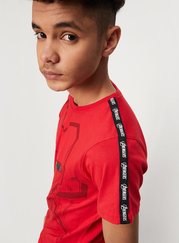 Boys Iron Man Printed Knit T-shirt