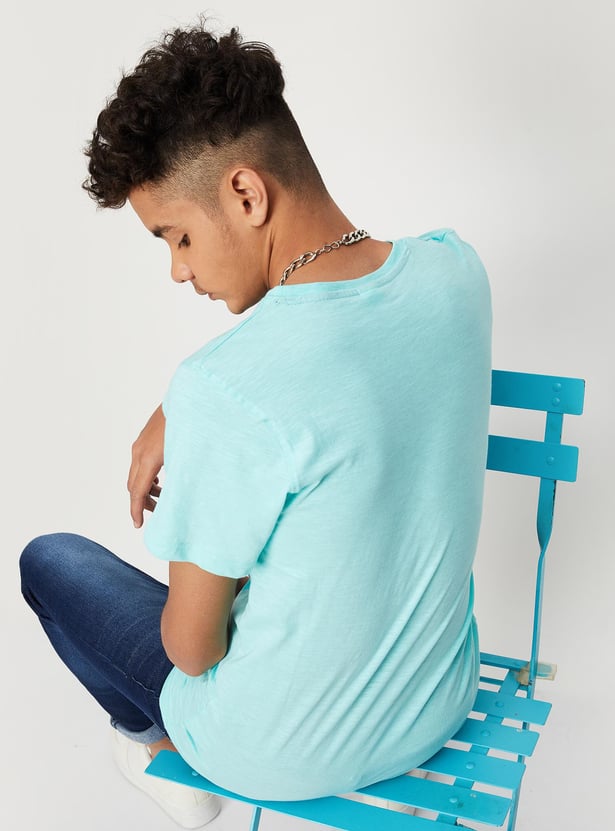 Boys Graphic Printed Crew Neck Knit T-shirt