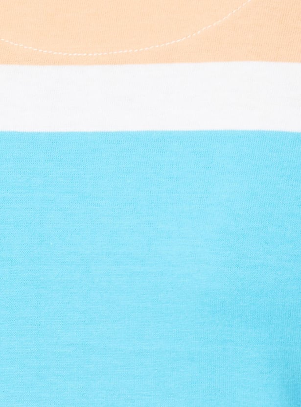 Boys Yarn Dyed Colourblock T-shirt