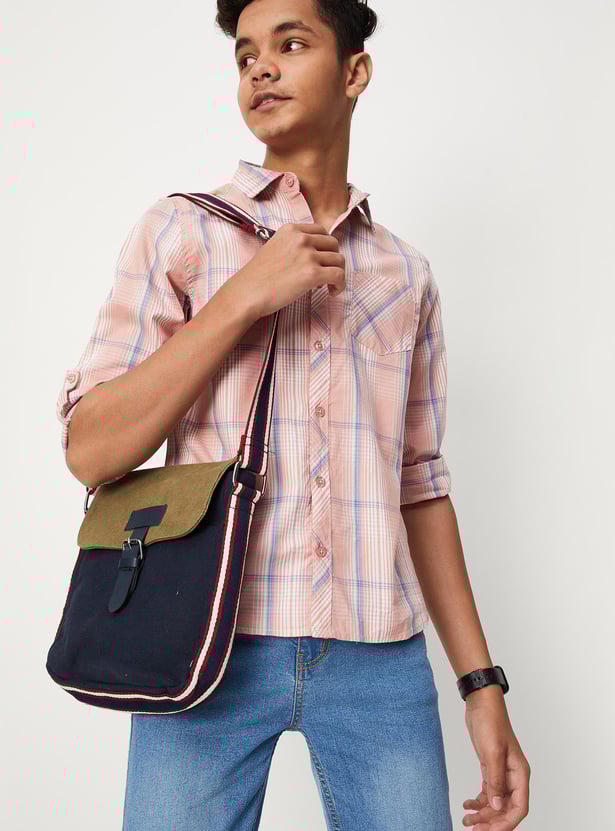 Boys Checked Yarn Dyed Casual Shirt