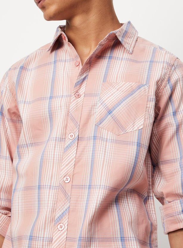 Boys Checked Yarn Dyed Casual Shirt