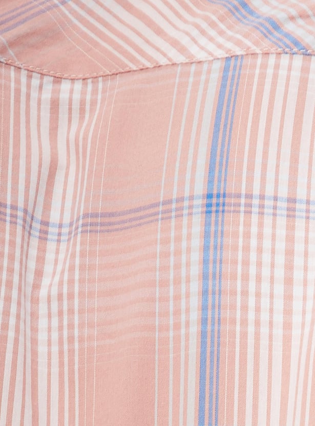 Boys Checked Yarn Dyed Casual Shirt