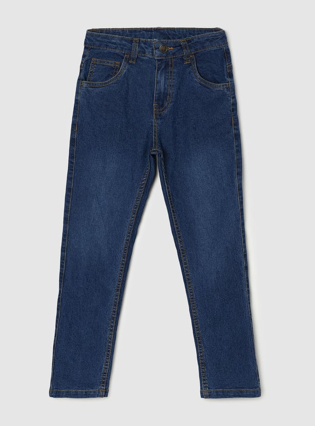 Boys Faded Slim-Fit Jeans