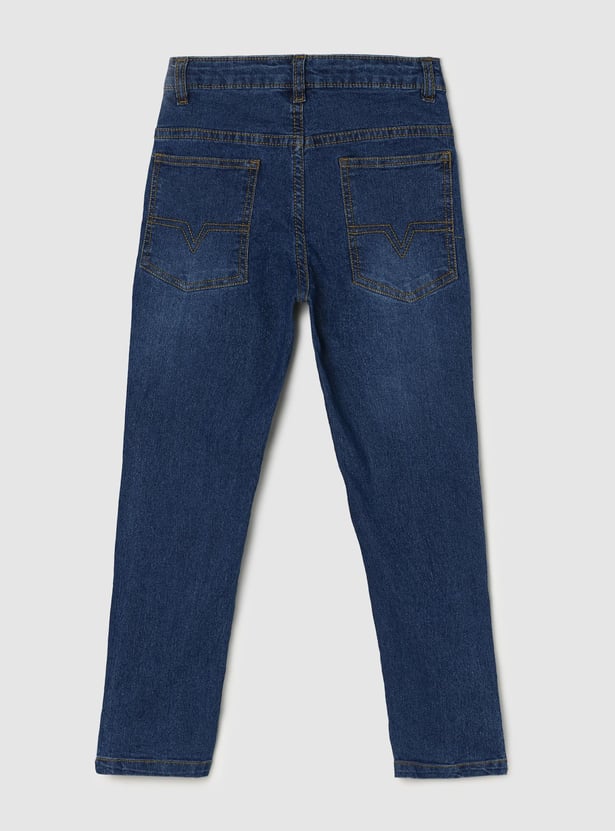 Boys Faded Slim-Fit Jeans