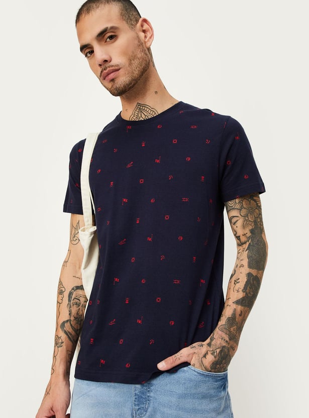 Men Slim Fit Printed T-shirt