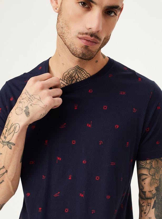 Men Slim Fit Printed T-shirt
