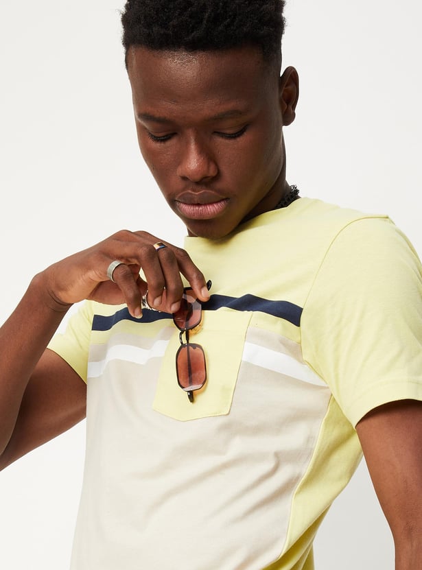 colour block fitted t‑shirt main image 0