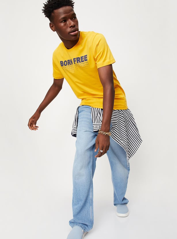 Buy Men Slim Fit Graphic T-shirt Online at just