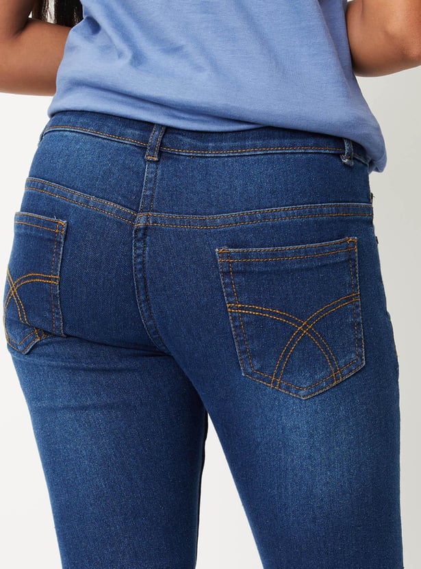 Girls Washed Slim Fit Jeans