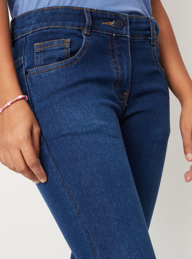 Girls Washed Slim Fit Jeans
