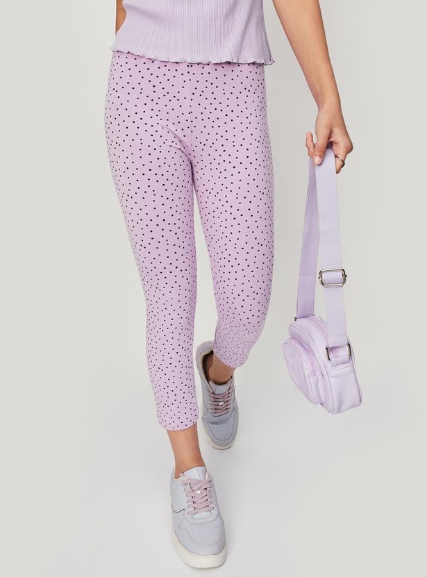 Girls Printed 3/4th Leggings