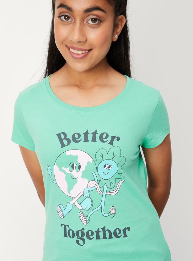 Girls Graphic Knit T-shirt