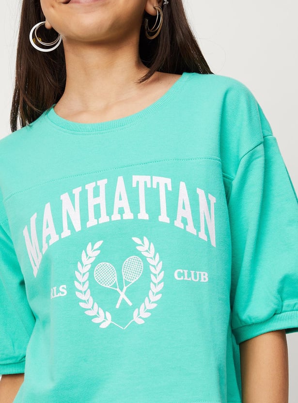 Girls Graphic Crop T-shirt