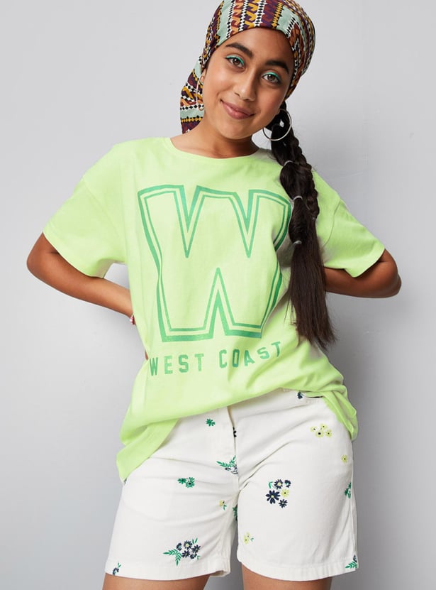 Girls Knit Graphic T-shirt