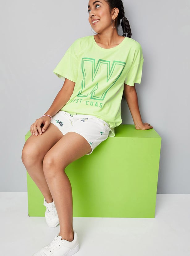 Girls Knit Graphic T-shirt