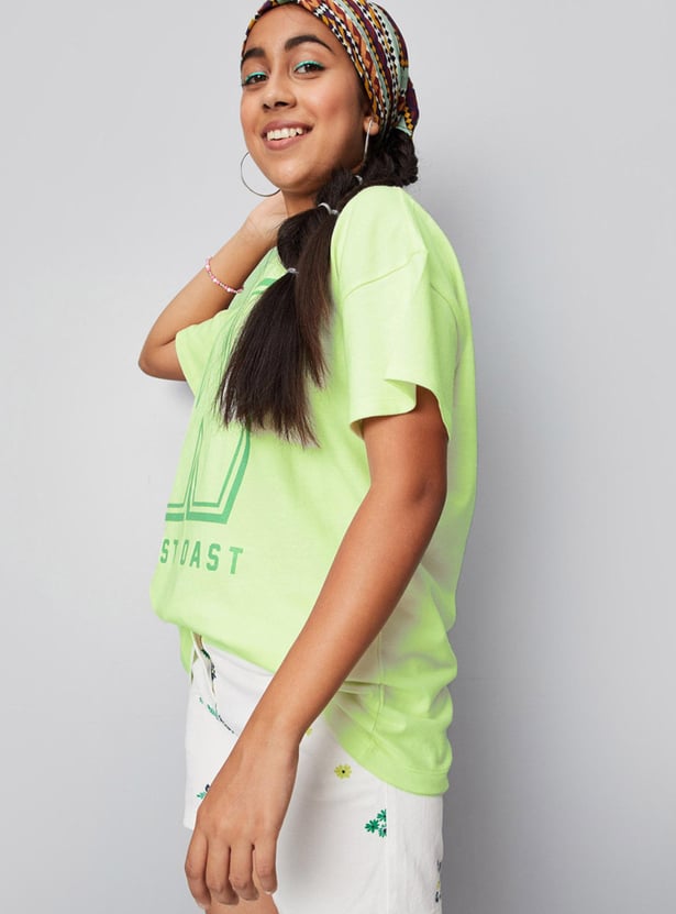 Girls Knit Graphic T-shirt