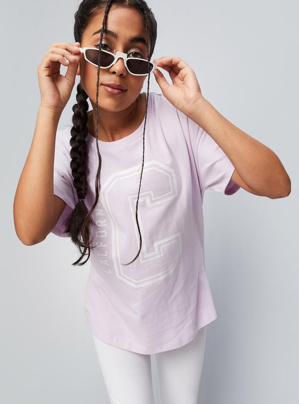 Girls Knit Graphic T-shirt
