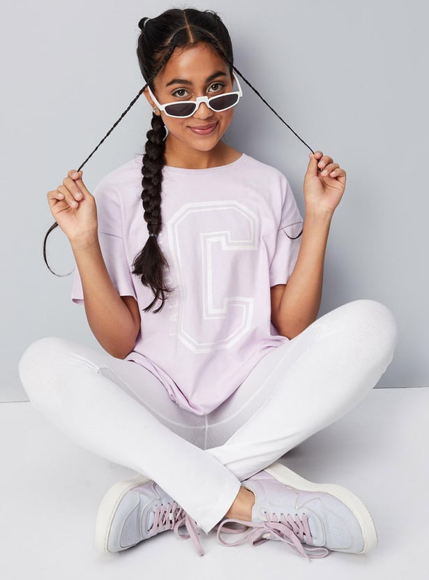 Girls Knit Graphic T-shirt