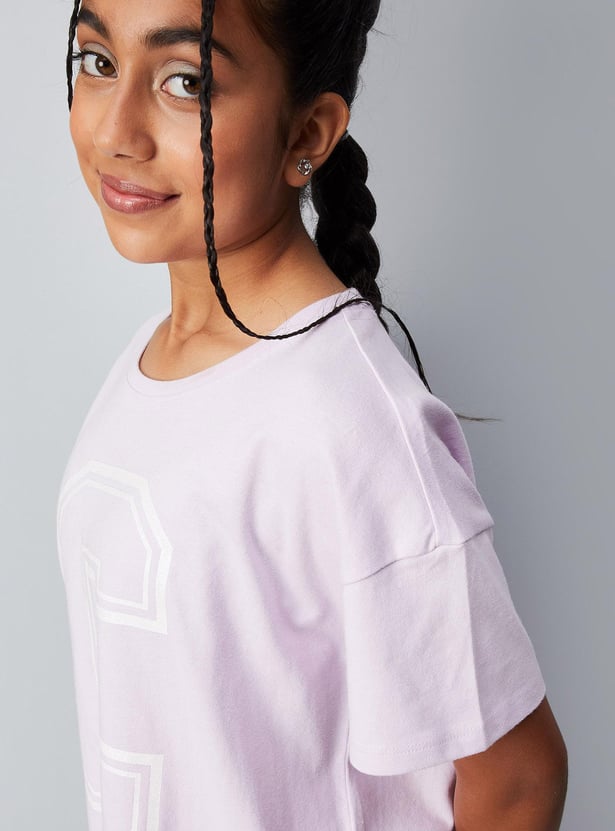 Girls Knit Graphic T-shirt