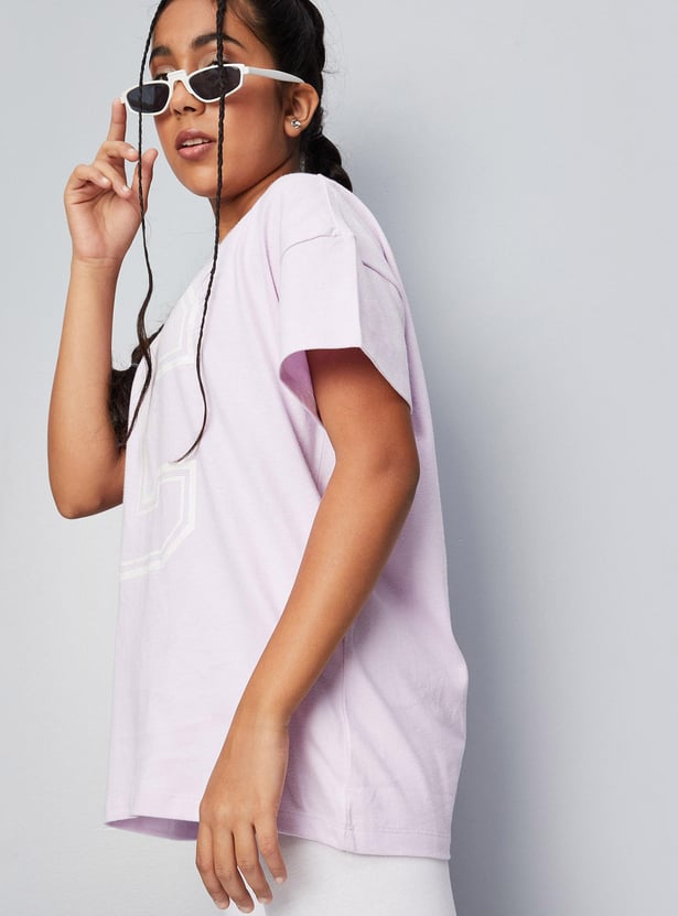 Girls Knit Graphic T-shirt