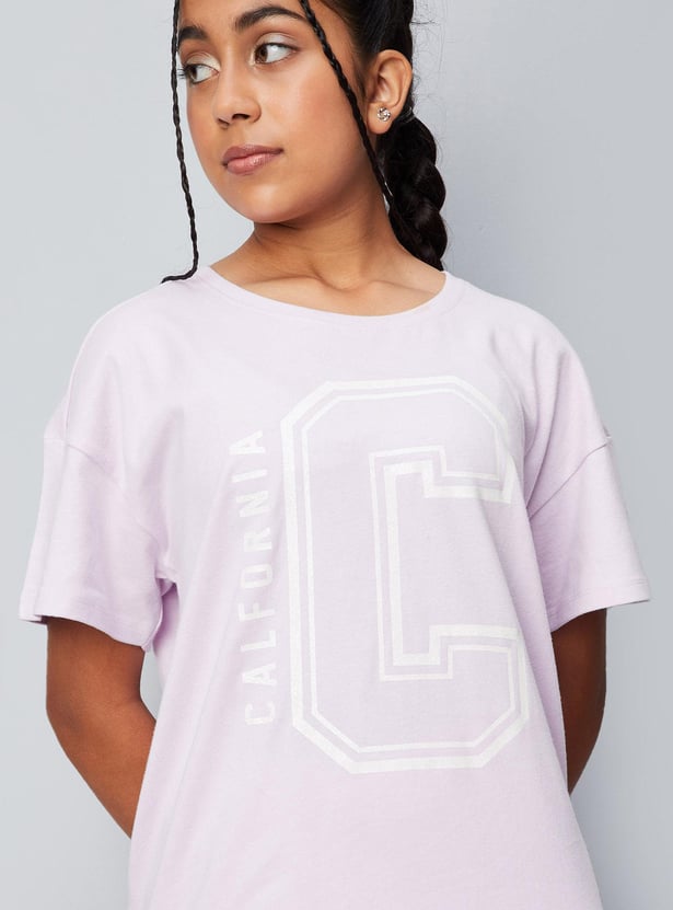Girls Knit Graphic T-shirt