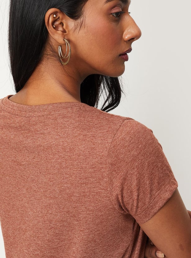Women Round Neck Graphic T-shirt