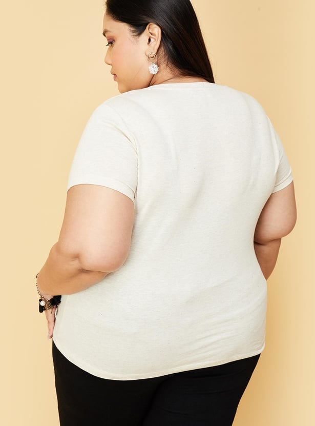 Women Round Neck Graphic T-shirt