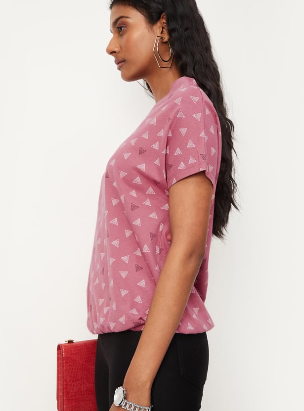 Women Printed Round Neck T-shirt