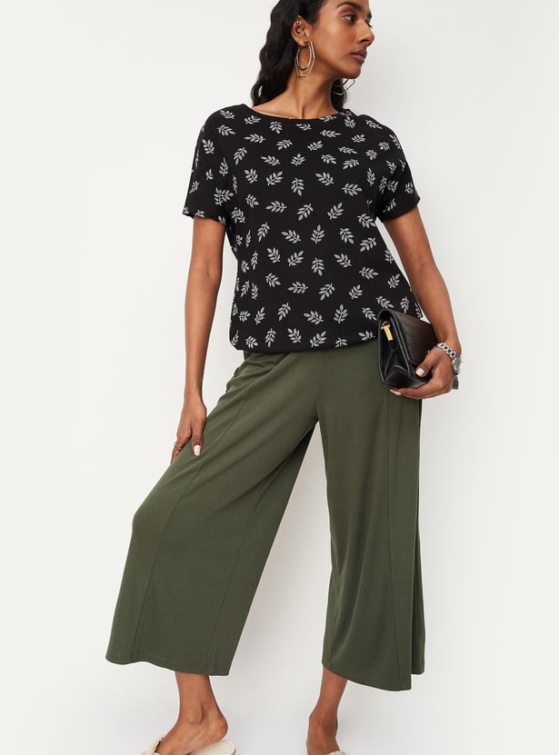 Women Printed Round Neck T-shirt