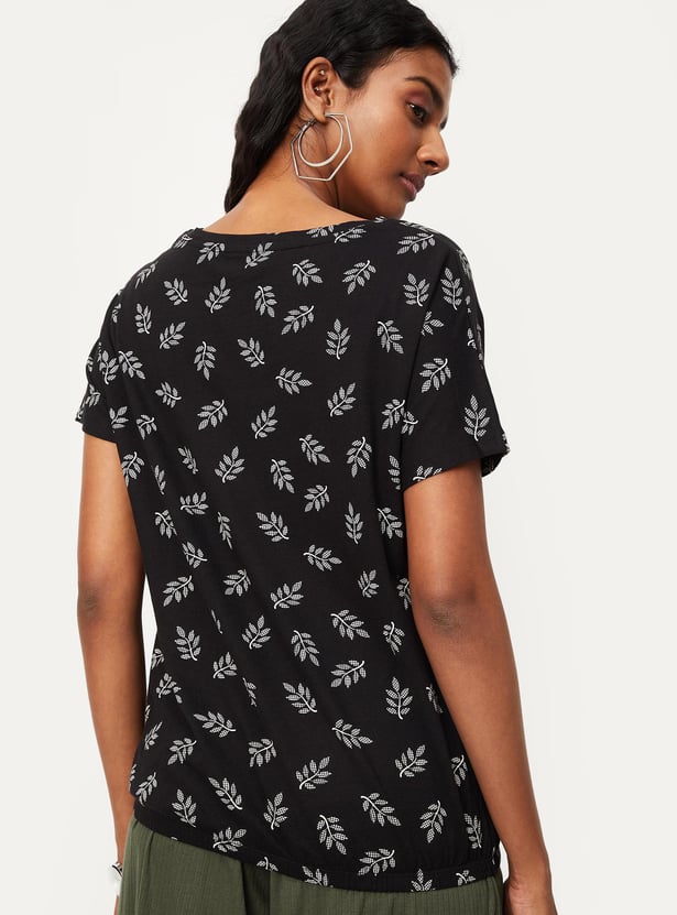Women Printed Round Neck T-shirt
