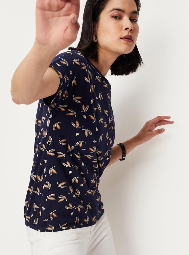 Women Printed Round Neck T-shirt